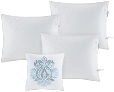 Charming Reversible Daybed Cover Set 6 Piece with Shams and Pillow White