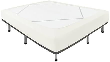 Biscaynebay Queen Bed Skirt Ivory Stretchy Box Spring Cover