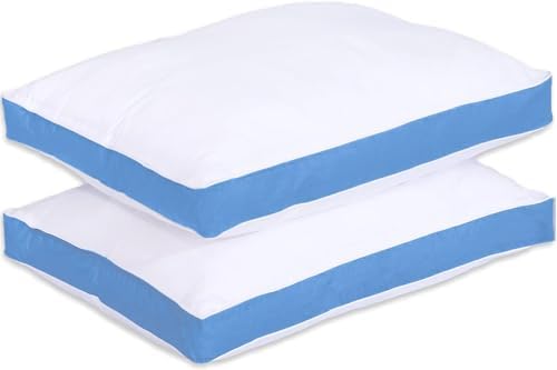 GOLD TEXTILES Queen Pillow Set of 2 - Hotel Luxury Soft Firm Support