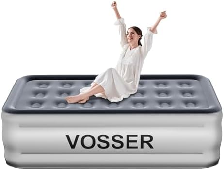 VOSSER Twin Air Mattress with Built in Pump 330LB Max 1