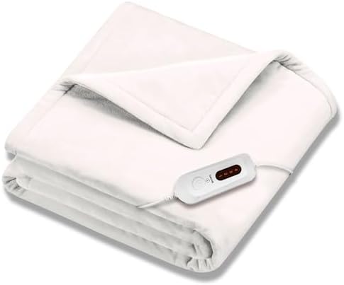 Beurer HD61 Heated Throw Blanket - 4 Heat Settings 4hr Auto Shut Off