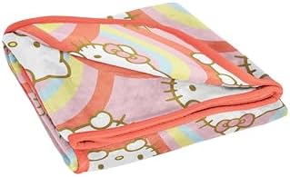 Jay Franco Hello Kitty Rainbow Plush Throw Blanket
