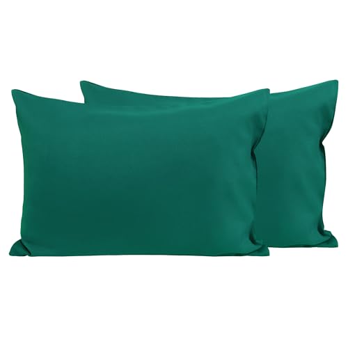FLXXIE 2 Pack Microfiber Toddler Pillowcases Dark Green