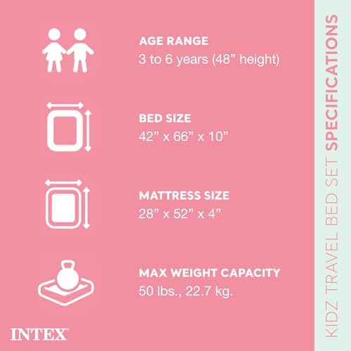 Intex 66810EP Kidz Travel Bed with Electric Pump and Carry Bag