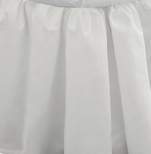 FRESH IDEAS Ruffled Bed Skirt Twin 14 Drop White