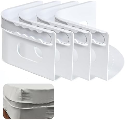 Heavy Duty Bed Sheet Holder with Lock Strips - White