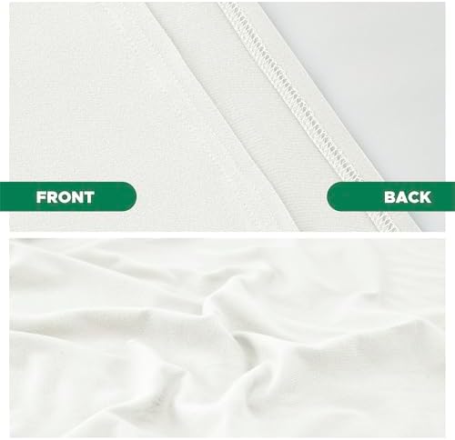 Biscaynebay Queen Bed Skirt Ivory Stretchy Box Spring Cover