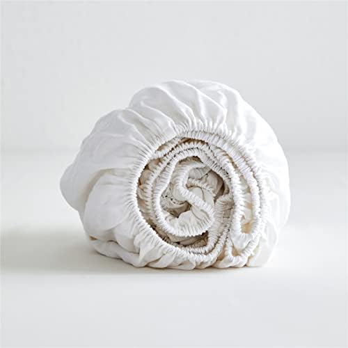 SimpleOpulence Linen Blend Fitted Sheet - Queen Size 14 Deep Pocket