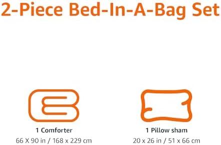 Amazon Basics 2 Piece Soft Microfiber Kids Comforter Set Twin Light Pink