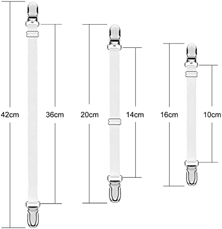 Boao 12 Pcs Adjustable Sheet Clips for Bedding