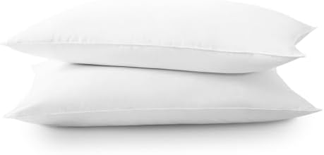 FZZOR Soft Flat Comfy Bed Pillow Set of 2