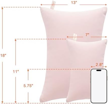 NTBAY Tiny Pillows 7x11 Microfiber Travel Pet Pillows Pink