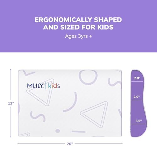 MLILY Kids Memory Foam Pillow - Adjustable Breathable