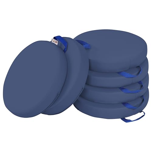 ECR4Kids SoftZone Floor Cushions 6-Piece Navy Set