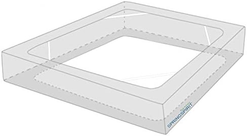 Twin Box Spring Cover with Elastic Woven Material Dustproof Washable White
