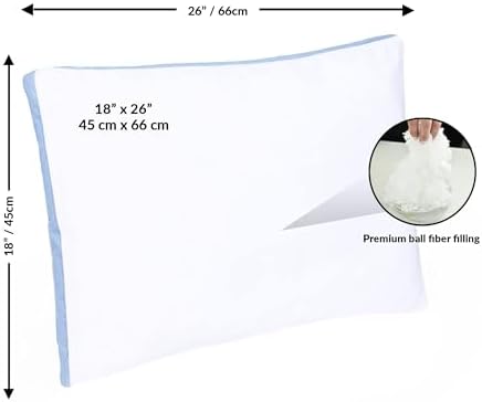GOLD TEXTILES Queen Pillow Set of 2 - Hotel Luxury Soft Firm Support