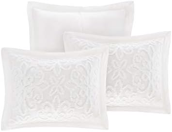 Madison Park Daybed Cover Set - 5 Piece Tufted Chenille Medallion Off White