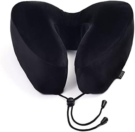 Lewis N Clark Contoured Memory Neck Pillow Travel Camping Black
