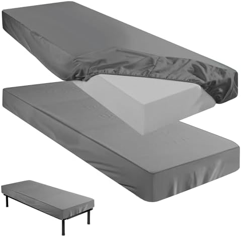Baderke 75x31x9 Cot Sheet 2 Pack Dark Gray
