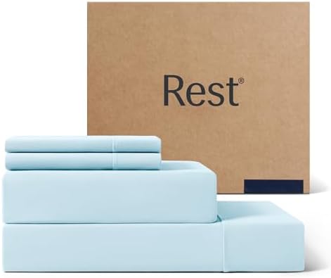 REST Evercool Cooling Sheet Set Queen Size Light Blue