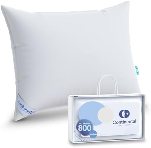 Continental Bedding 100 Siberian Goose Down Pillow 800 Fill Power 1