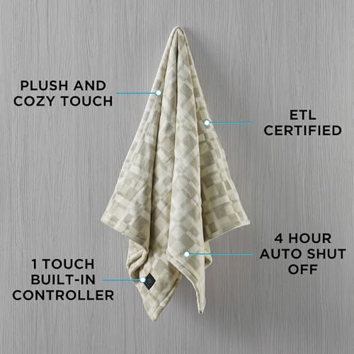 Brookstone Heated Throw Blanket - 4 Heat Settings 1