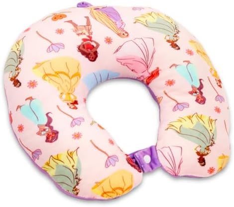 Disney Princess Travel Blanket Pillow Set - 40x50 Throw Neck Pillow Stickers More
