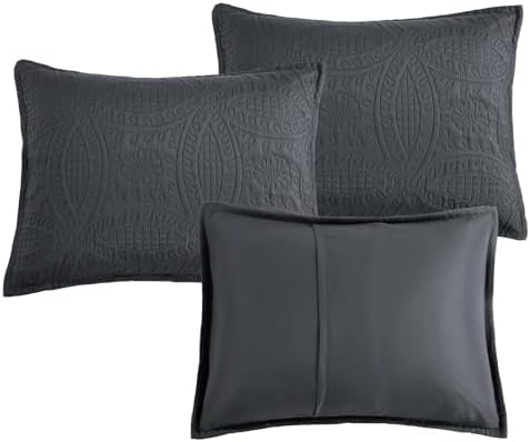 HOMBYS Daybed Set Twin Size with Coin Pattern 75x39 Dark Grey