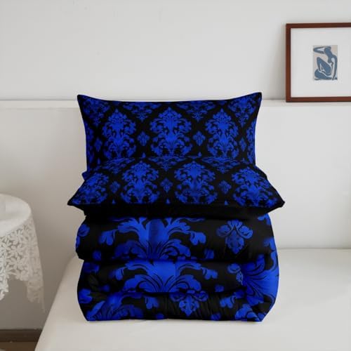 Erosebridal Blue Damask Comforter Set for Kids