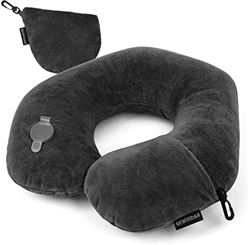 Rewondah Inflatable Travel Pillow for Flights and Trips