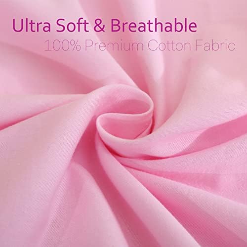 2 Pack Pink Ruffle Euro Pillowcases 26x26 Inches 100 Cotton