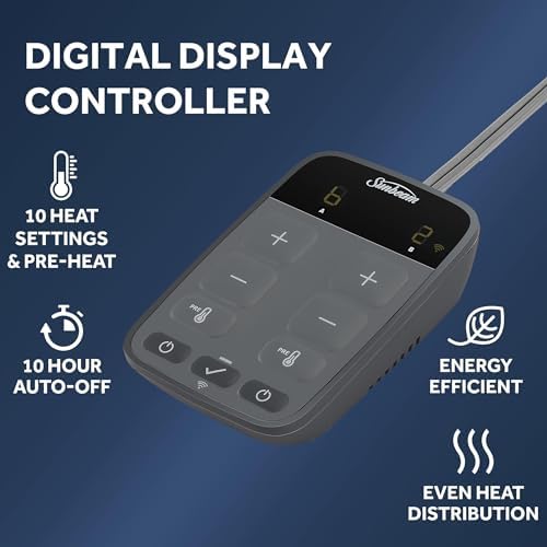 Sunbeam Smart Wi-Fi Heated Blanket with 10 Heat Settings