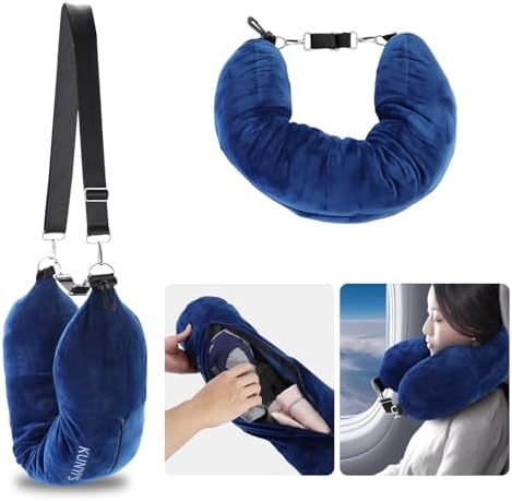 Kunyis Stuff-able Travel Pillow with Storage