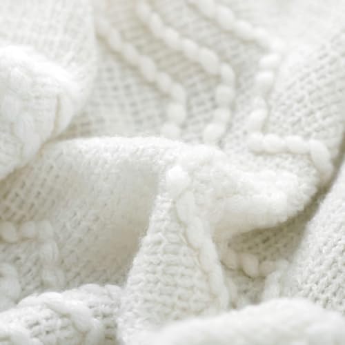 BOURINA Off White Throw Blanket 50 x 90 Inches
