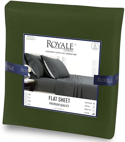 ROYALE LINENS California King Flat Sheet - Ultra Soft Brushed Microfiber