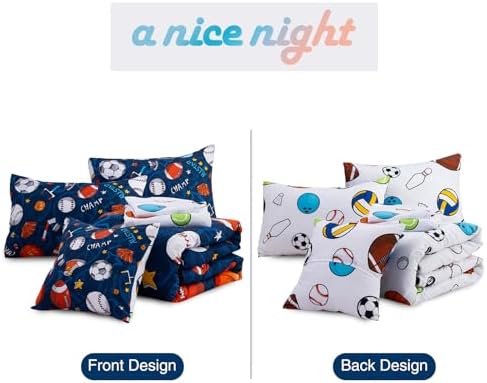 A Nice Night 6Pcs Twin Bed in a Bag Comforter Set