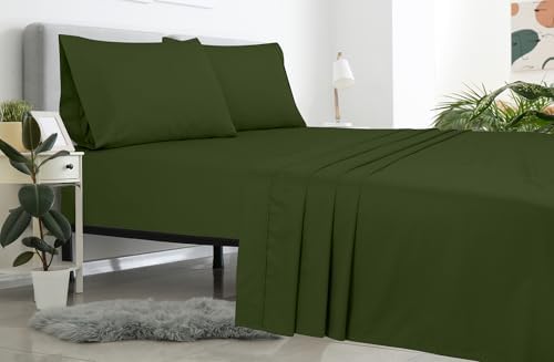 ROYALE LINENS California King Flat Sheet - Ultra Soft Brushed Microfiber