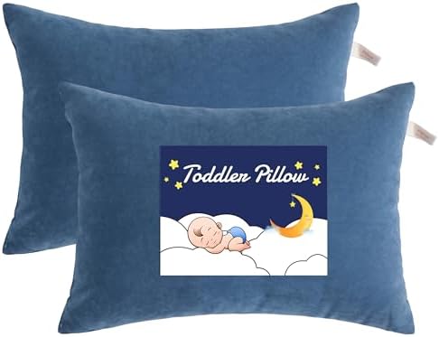 NTBAY Toddler Travel Pillow - 13x18 Denim Blue