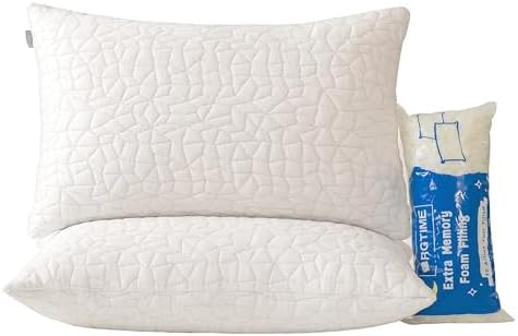 RGTIME Shredded Memory Foam Pillow Set of 2