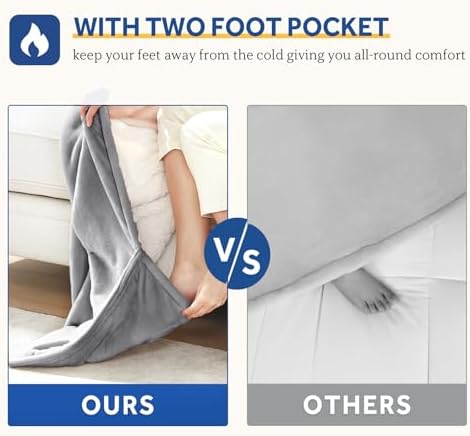 Sealy Wearable Electric Blanket with Foot Pocket and Sleeves 1