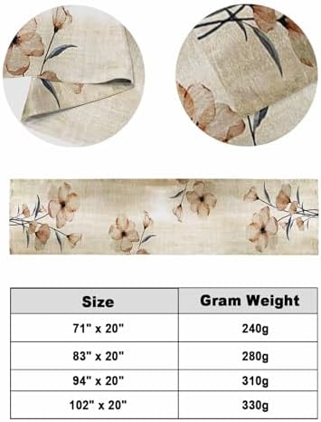 Homechoid Country Elegant Floral Bed Runner 83x20