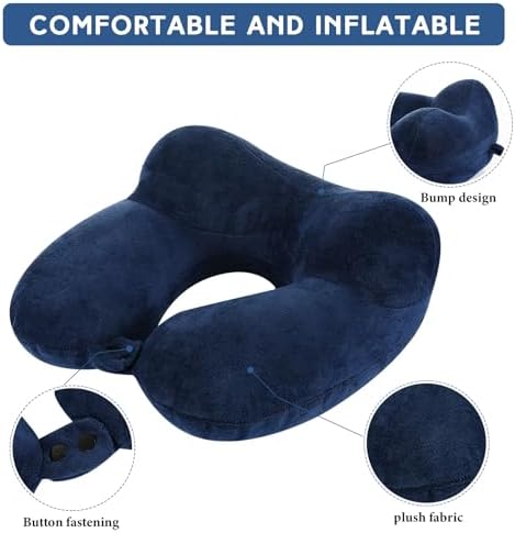 Sintuff 2 Pack Inflatable Travel Pillow Set