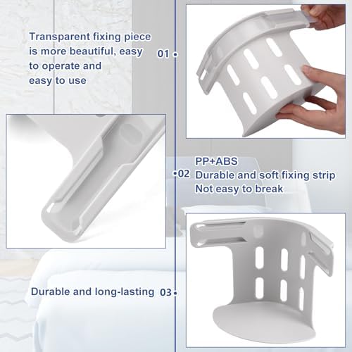 AEDNX Sheet Holders - 4 Pcs Heavy-Duty Mattress Straps White