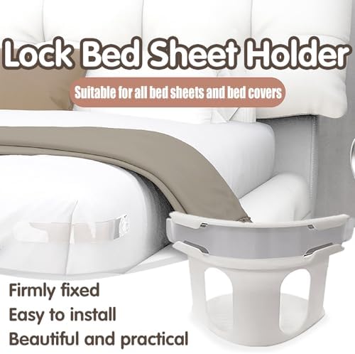 4 Pack Lock Sheet Holders for Secure Bed Sheets