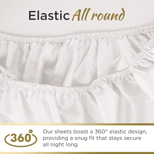 100 Cotton Fitted Sheets 2-Pack Twin XL 39 x 80 Deep Pockets