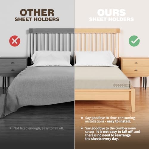 DALBOO Lock Sheet Holders - 4Pcs Heavy Duty Bed Sheet Straps 1