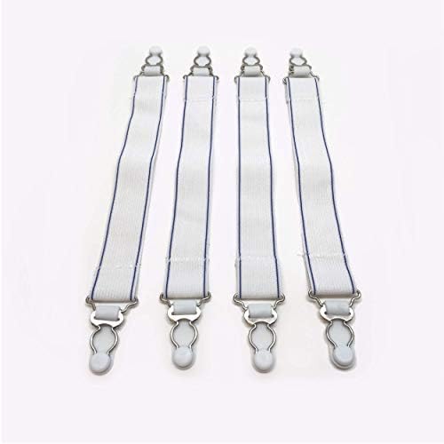 Levinsohn Fresh Ideas Bed Sheet Straps 4-Pack White