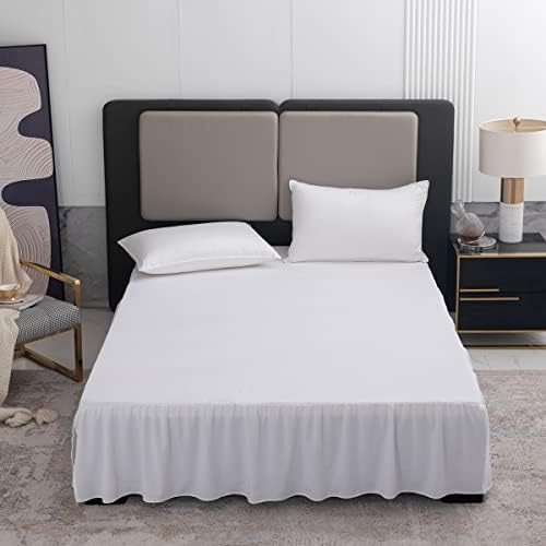 TSUTOMI Queen Bed Skirt 14 Inch Drop Ruffled Microfiber
