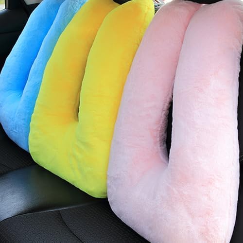 OHYEMISE Roadtrip Pillow for Kids Car Seat Pink