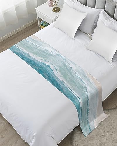 DecorLovee Summer Beach Bed Runner Cal King